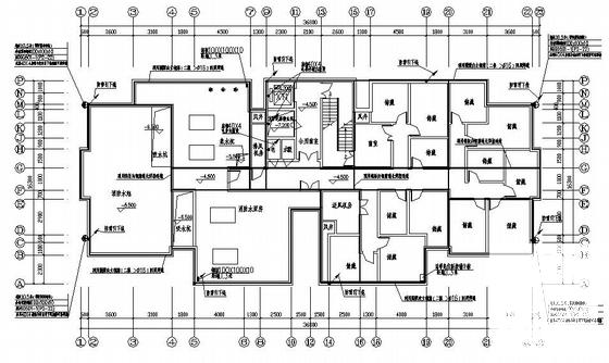 26层住宅楼电气CAD施工图纸（主体高度87米）(火灾自动报警系统) - 4