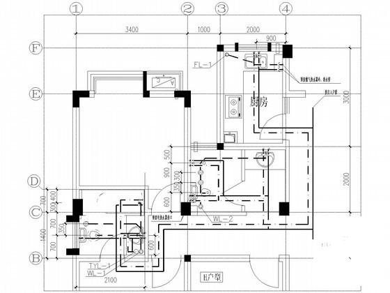 6层住宅楼加跃层建筑给排水CAD施工图纸 - 5