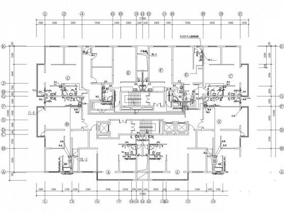 20层商业办公楼给排水CAD图纸（压力排水太阳能热水） - 3