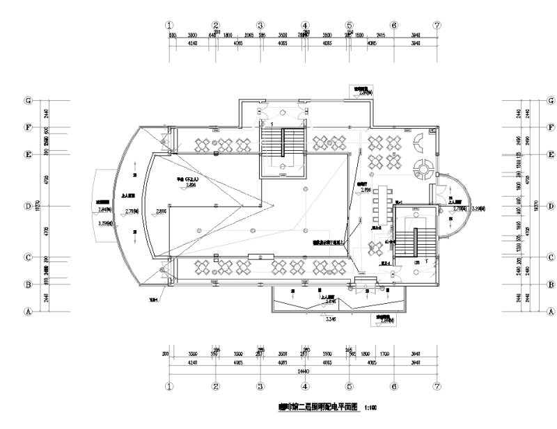 二层照明配电平面图