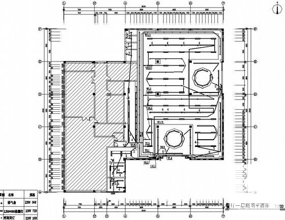 生物医学研究所3层餐厅装饰电气CAD图纸 - 1