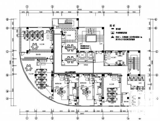 监督管理局10层办公楼装修电气CAD图纸(照明配电系统) - 1