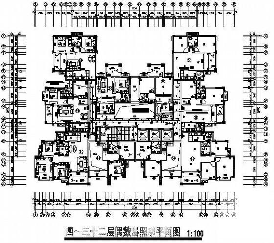 34层小区住宅楼电气CAD施工图纸 - 2