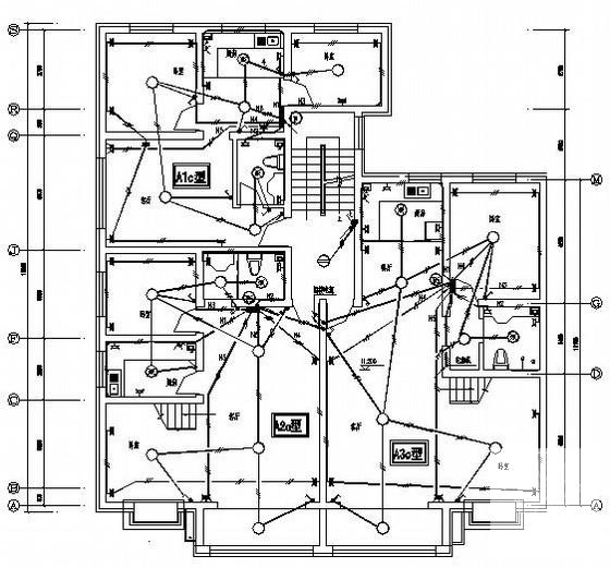 6层住宅楼电气CAD施工图纸 - 1