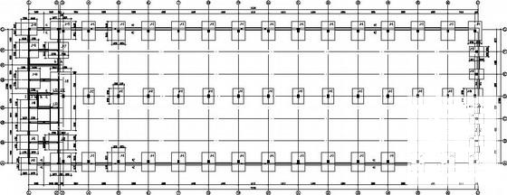 混凝土柱钢屋架厂房结构CAD施工图纸（独立基础）(平面布置图) - 1