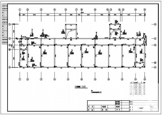 5层框架教学楼建筑CAD施工图纸(基础平面图) - 3