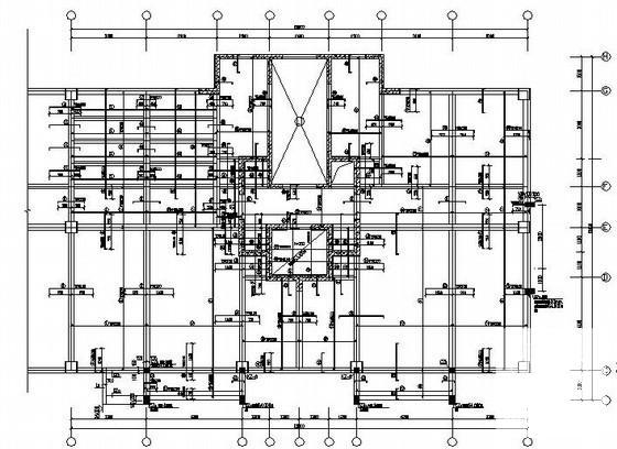 17层框架剪力墙住宅楼结构CAD施工图纸（独立基础）(筏板平面配筋图) - 3