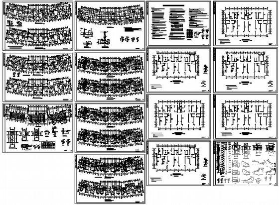 12层剪力墙住宅楼结构设计图纸(平面布置图) - 1