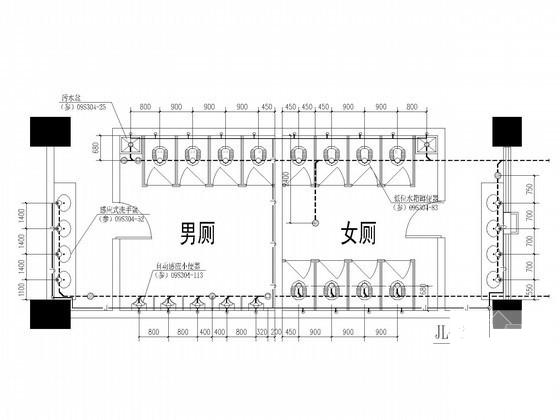 两层中学体育馆水电CAD施工图纸（虹吸雨水） - 3