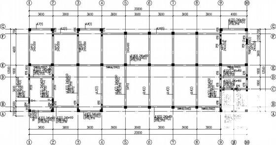 5层独立基础框架结构商住楼结构CAD施工图纸（6度抗震） - 1