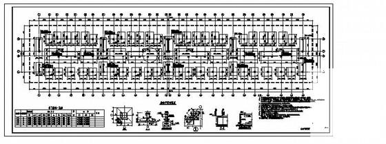 6层独立基础底框住宅楼结构CAD施工图纸（6度抗震）(平面布置图) - 1