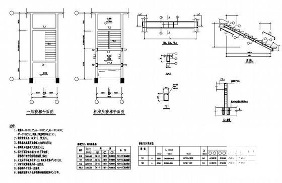 都江堰上5层地下1层框架住宅楼结构CAD施工图纸（桩基础）(平面布置图) - 3