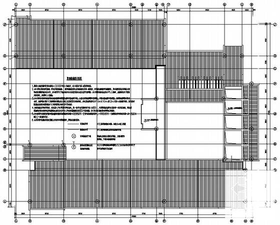 中学5层教学楼电气CAD施工图纸（三级负荷）(防雷接地系统) - 1