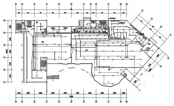 3层中学餐厅电气设计CAD图纸（高15米）(应急照明系统) - 2