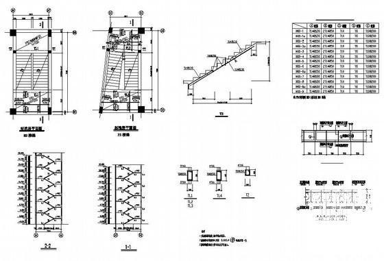 6层桩基础框架结构教学楼结构设计CAD施工图纸（7度抗震）(现浇钢筋混凝土) - 4