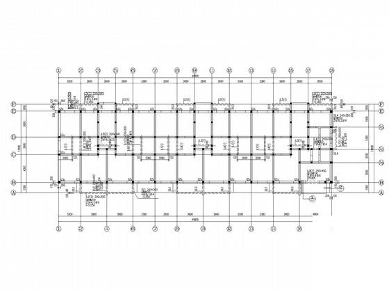 6层框架结构住宅楼结构CAD施工图纸（6度抗震）(平面布置图) - 1