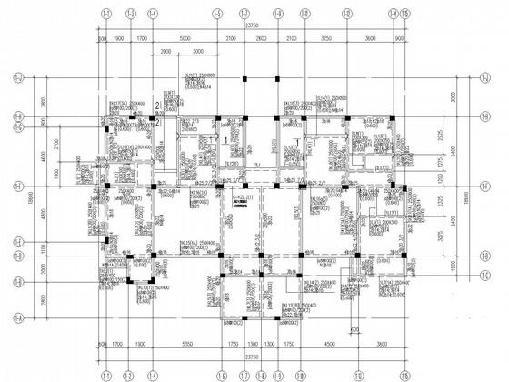 4层框架结构桩基础住宅楼结构CAD施工图纸 - 2