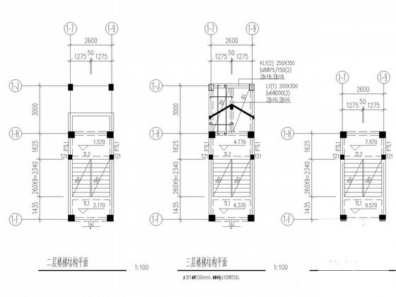 4层框架结构桩基础住宅楼结构CAD施工图纸 - 5
