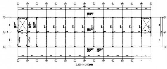 6层框架结构住宅楼结构设计CAD施工图纸（独立基础）(平面布置图) - 2