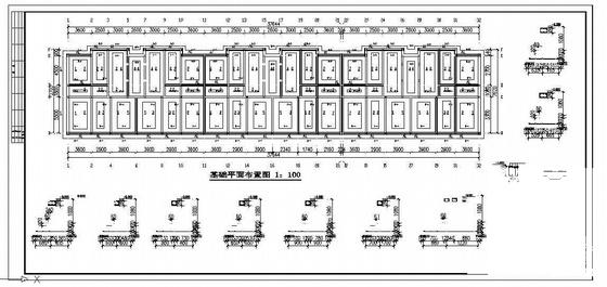 5层住宅小区3#楼结构CAD施工图纸 - 2