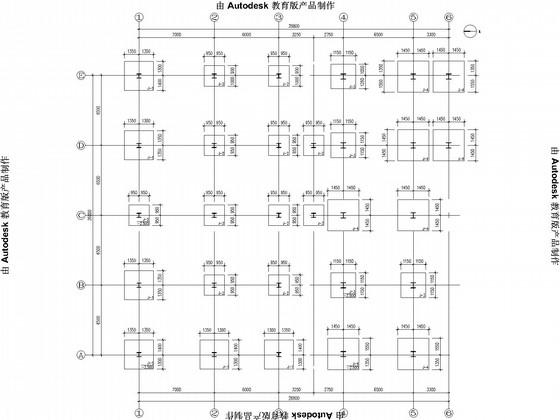 8层独立基础钢框架厂房结构CAD施工图纸（7度抗震）(平面布置图) - 1