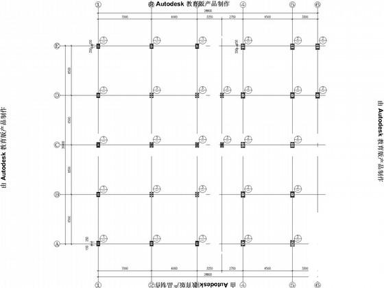 8层独立基础钢框架厂房结构CAD施工图纸（7度抗震）(平面布置图) - 3