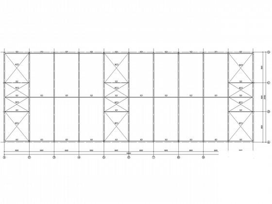25米跨独立基础门式刚架厂房结构CAD施工图纸（8度抗震）(平面布置图) - 3