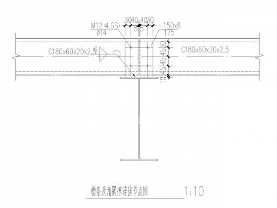 25米跨独立基础门式刚架厂房结构CAD施工图纸（8度抗震）(平面布置图) - 5