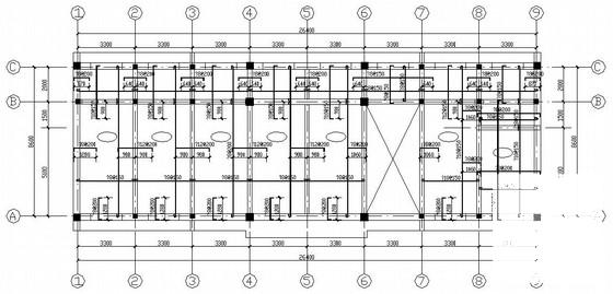 2层条形基础砌体结构办公楼结构CAD施工图纸 - 3