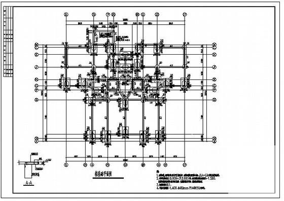 18层桩基础剪力墙结构住宅楼结构CAD施工图纸（6度抗震）(平面布置图) - 2