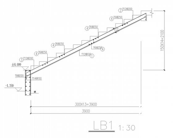 5层中学框架结构教学楼建筑施工CAD图纸（独立基础） - 4