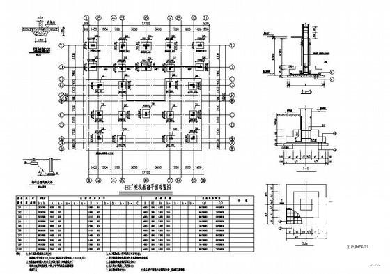 3层框架洋房结构设计图纸（BE1型）(平面布置图) - 1