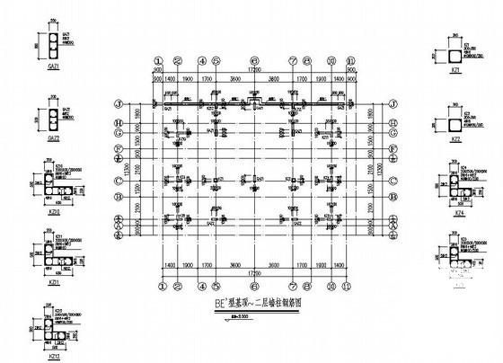 3层框架洋房结构设计图纸（BE1型）(平面布置图) - 3