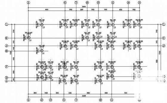 3层桩基础框架结构商场结构CAD施工图纸(楼梯配筋图) - 1