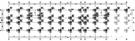 6层筏形基础框架综合楼结构CAD施工图纸（8度抗震）(地下室顶板) - 1
