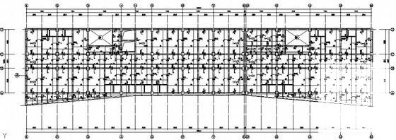 6层筏形基础框架综合楼结构CAD施工图纸（8度抗震）(地下室顶板) - 2