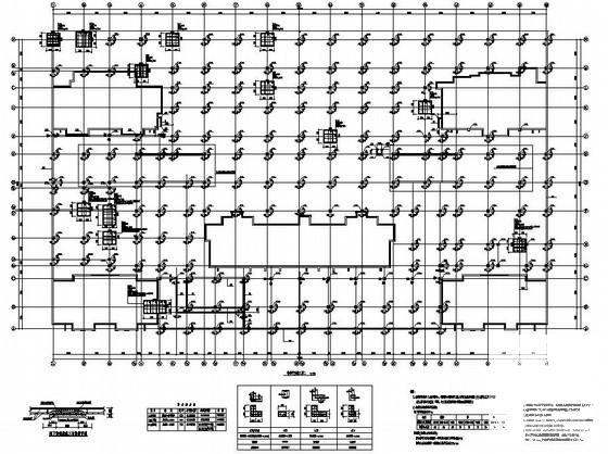 大型地下停车库CAD施工图纸（无梁楼盖） - 3