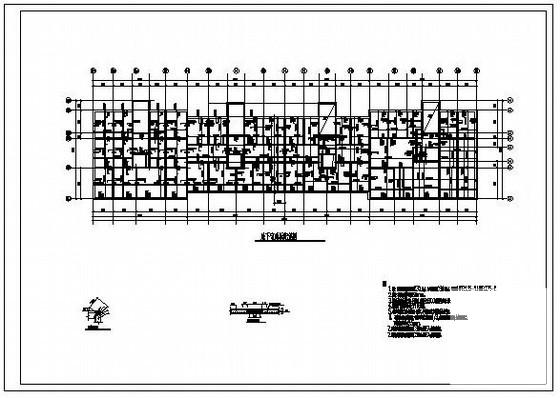 高层剪力墙住宅楼结构设计CAD图纸(筏板平面配筋图) - 2