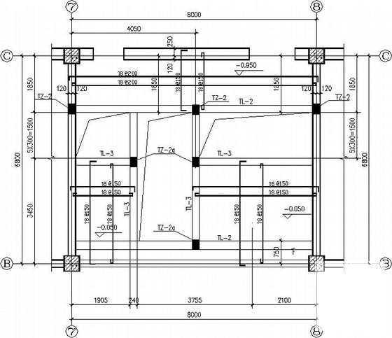 7层独立基础框架结构办公楼结构CAD施工图纸 - 2