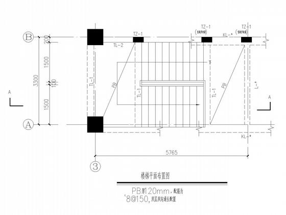 地上1层地下1层框架结构厂房结构设计CAD施工图纸（7度抗震）(平面布置图) - 4