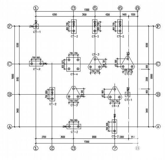 3层框架结构别墅结构设计CAD施工图纸 - 1