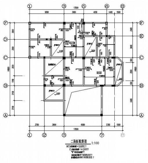 3层框架结构别墅结构设计CAD施工图纸 - 3