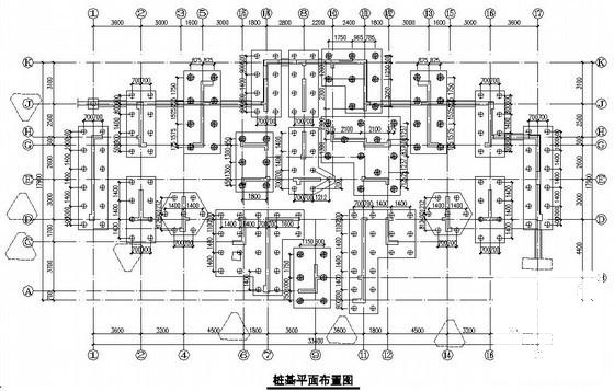 26层剪力墙住宅楼结构设计施工图纸（26层桩基础）(平面布置图) - 2