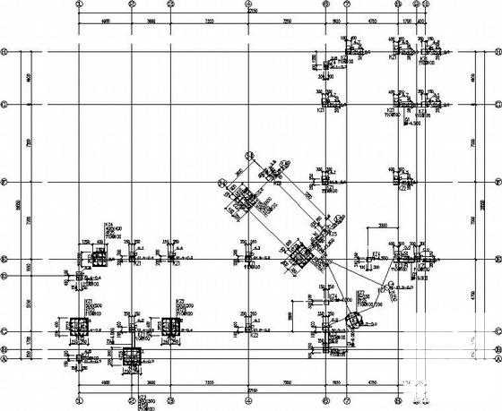 3层框架结构财政大楼结构设计CAD施工图纸(平面布置图) - 2