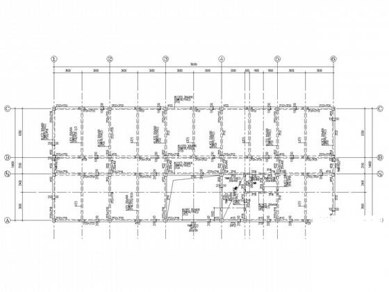 4层独立基础框架结构宾馆结构CAD施工图纸（6度抗震）(平面布置图) - 3