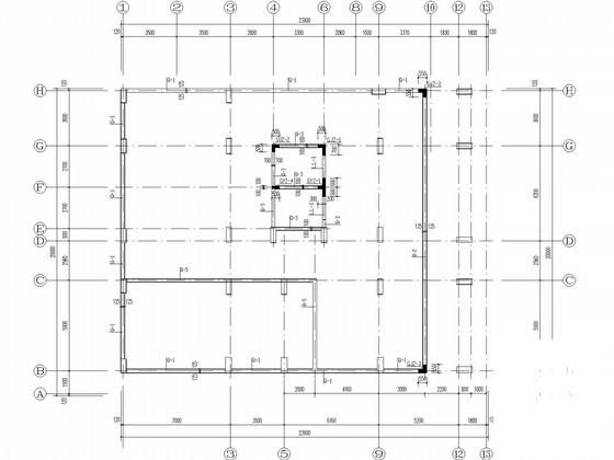 带地下室13层框剪办公楼结构设计CAD施工图纸（筏型基础）(剪力墙配筋) - 3