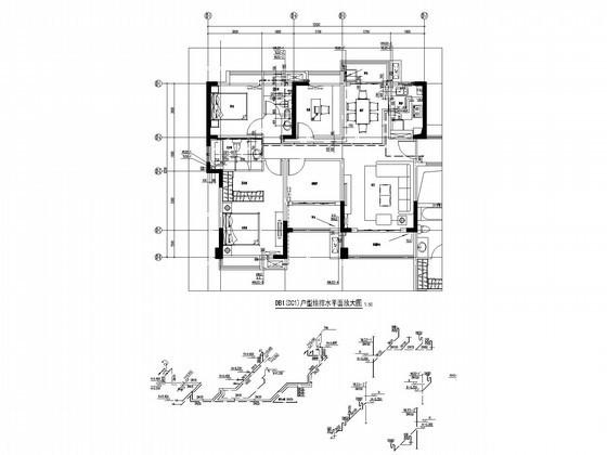 高层住宅楼小区给排水消防CAD施工图纸 - 3