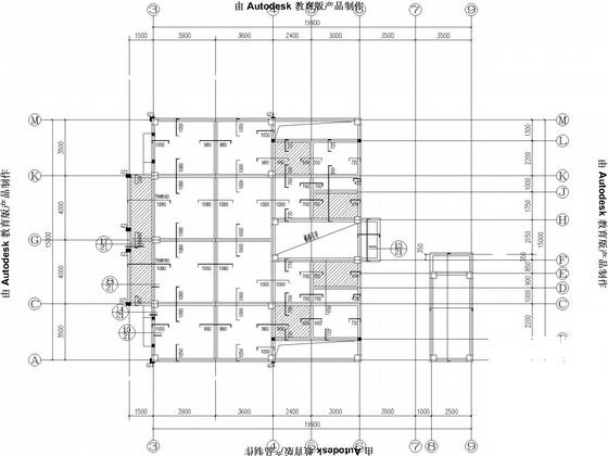 6层独立基础框架住宅楼结构CAD施工图纸（7度抗震）(平面布置图) - 3