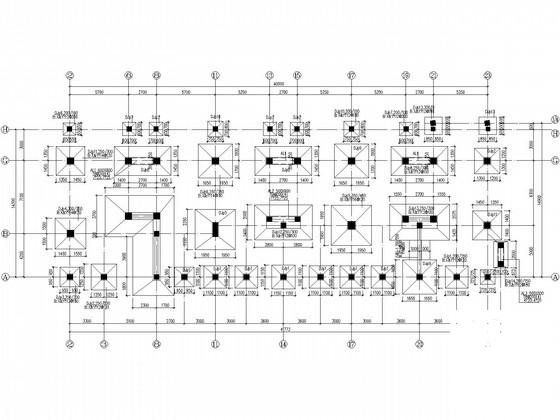 6层独立基础框架办公楼结构CAD施工图纸 - 2