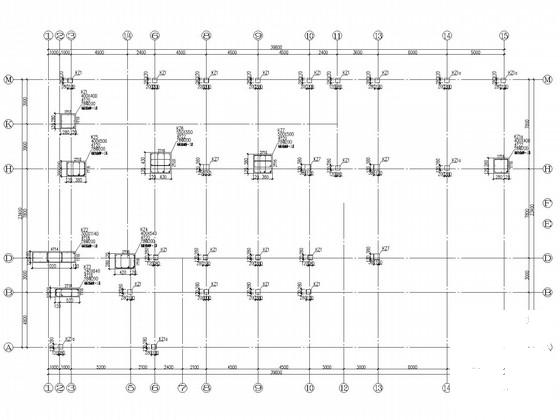 5层框架结构老年活动中心结构设计CAD施工图纸（独立基础） - 2